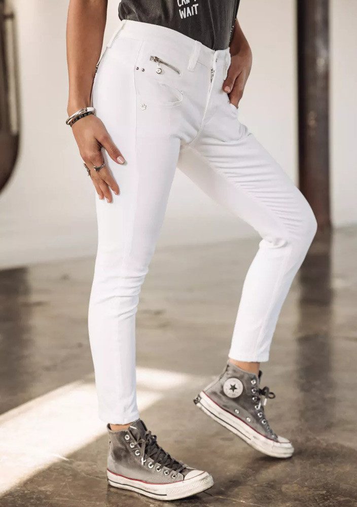 Freeman T. Porter 7/8-Hose Alexa High Waist Cropped Super Stretch Denim whi günstig online kaufen