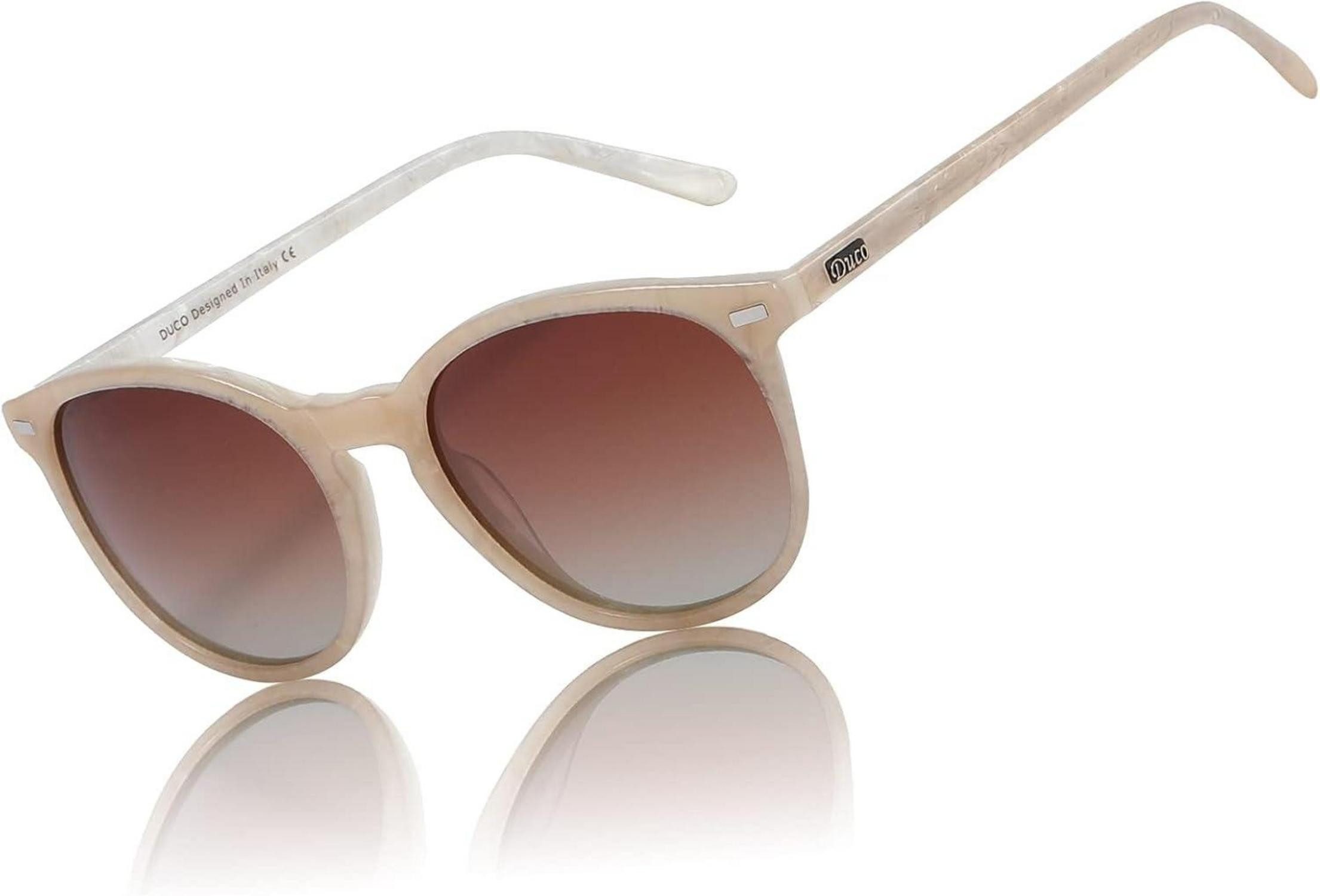 LuxusKollektion Retrosonnenbrille Retro Polarisierte Damen Sonnenbrille Vintage UV400 Schutz Beige
