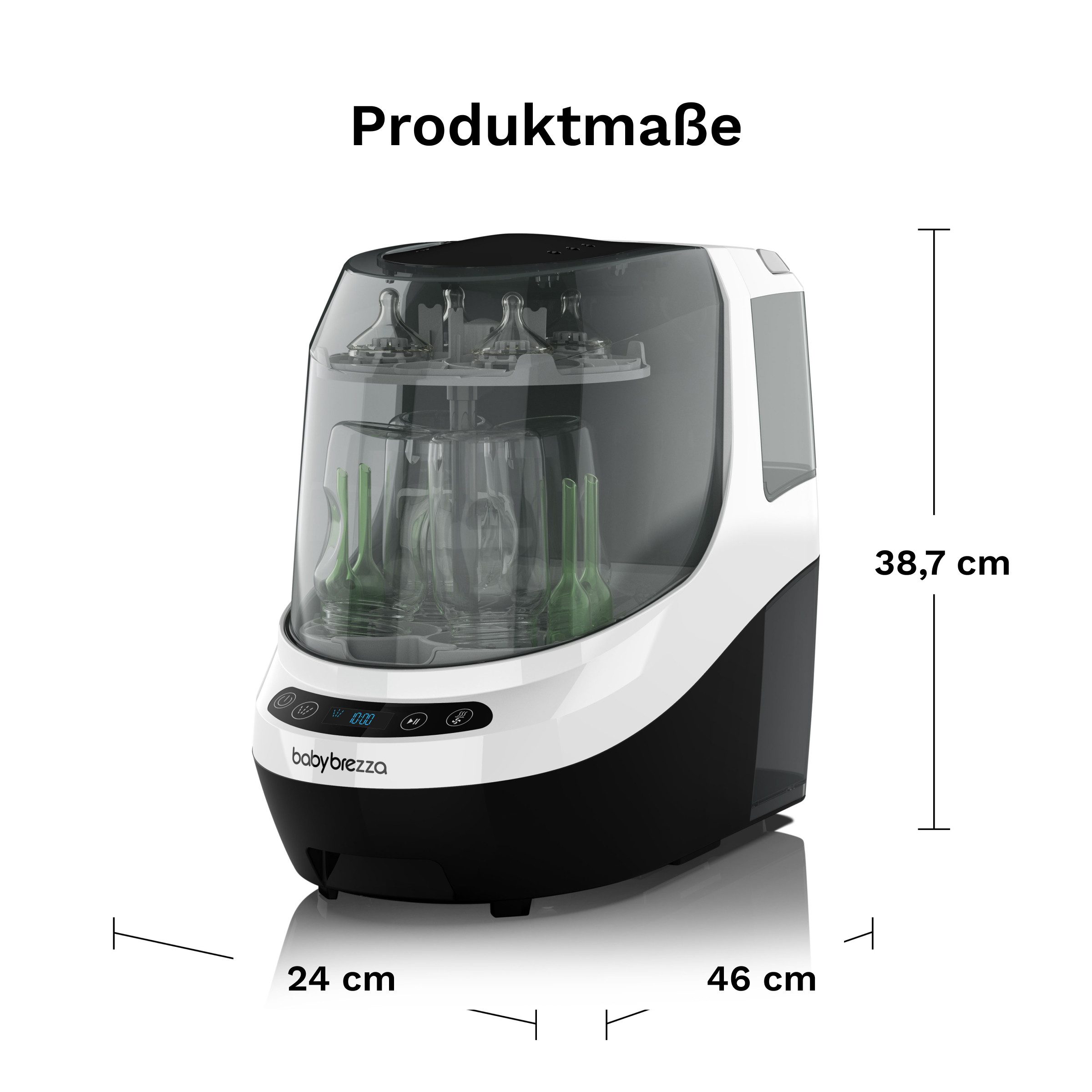Baby Brezza Wassersterilisiergerät Bottle Washer Pro mit Strohhalm-Reinigungs-Einsatz, All in One - Waschen, Sterilisieren, Trocknen – Bild 4 von 5