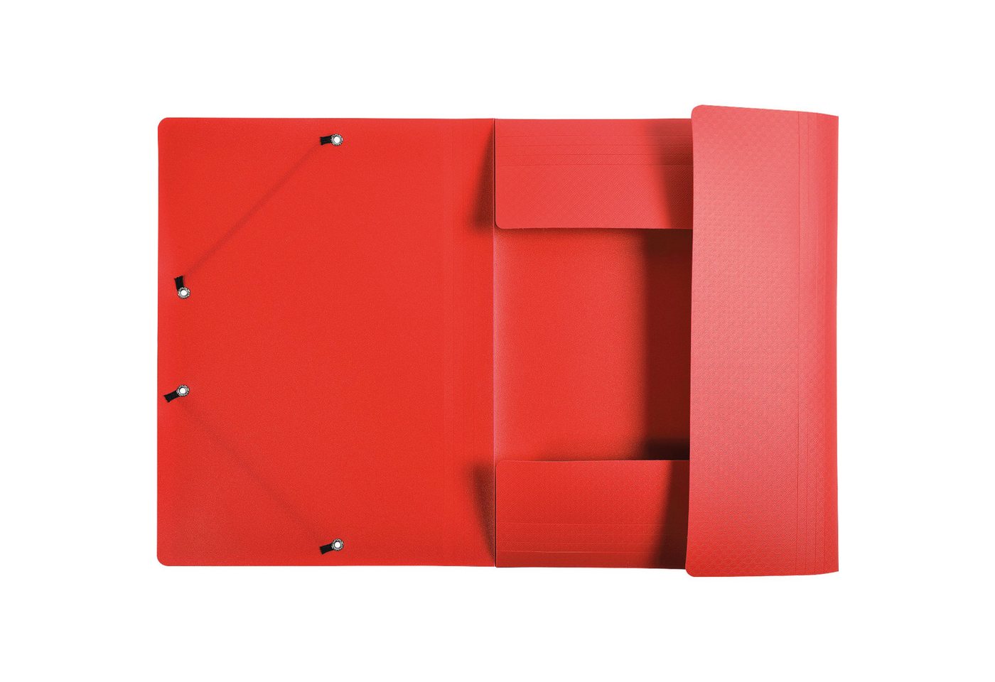 Thumbnail - EXACOMPTA Fächermappe Sammelmappe Opak 55085E A4 PP Gummizug 3 Klappen rot.