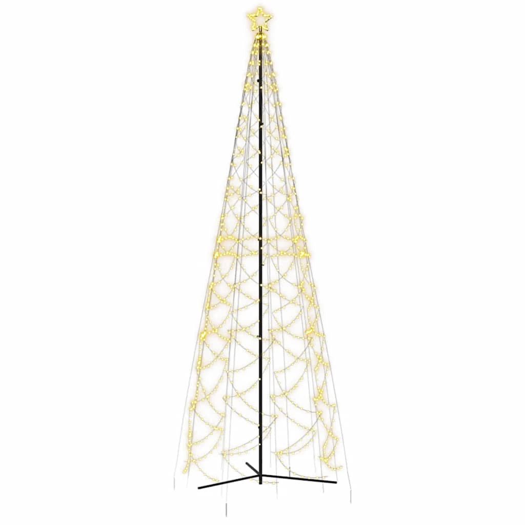 vidaXL LED Baum Weihnachtsbaum-Kegel Warmweiß 1400 LEDs 160x500 cm