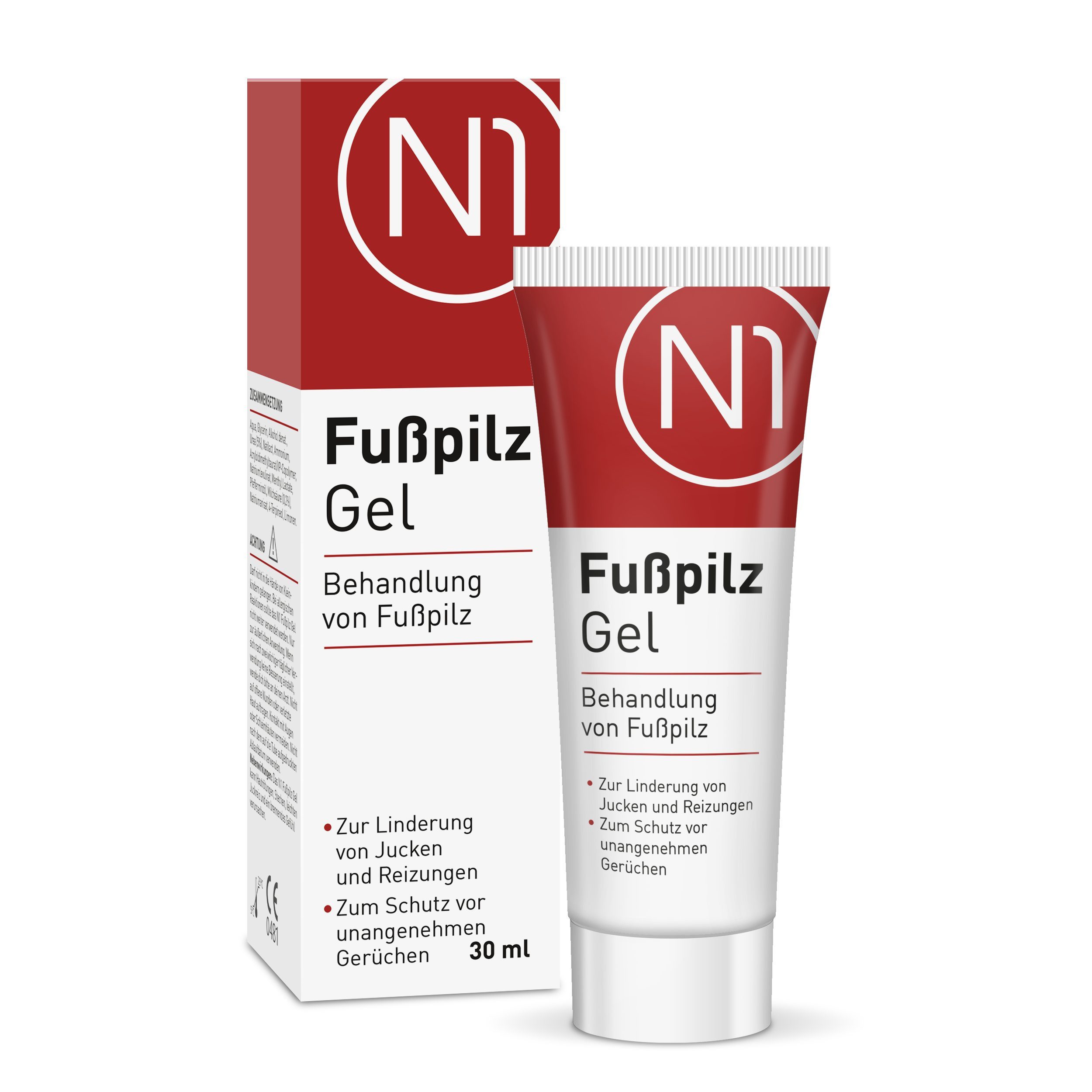 N1 Healthcare Fußpflegecreme N1 Fußpilz Gel, 30 ml, Medizinprodukt, patentierte Rezeptur
