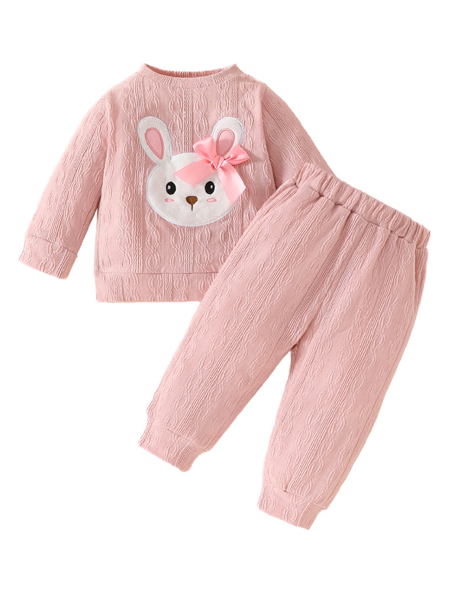 Langarmshirt & Hose Baby Mädchen Langarm Outfits Set Cartoon-Druck Babykleidung Hosenanzug