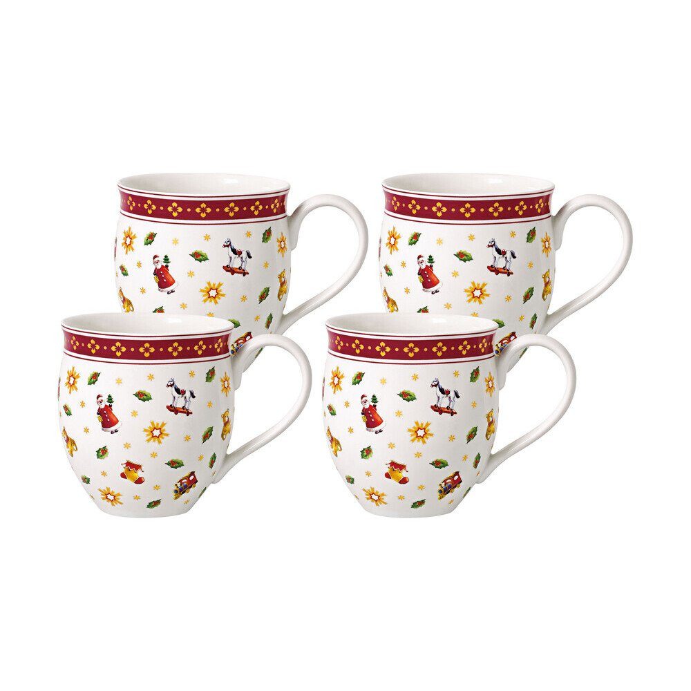 Villeroy & Boch Becher Becher m. H. 2 St. Toy's Delight 4-tlg., 1-tlg., Premium Porcelain, Henkelbecher, Kaffeebecher, Tasse, 390 ml, Premium Porcelain