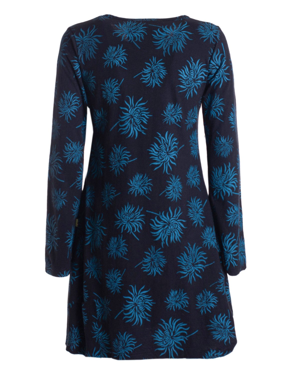 Vishes Tunikakleid Langarm Damen Blumen-Tunika Shirt-Kleid günstig online kaufen