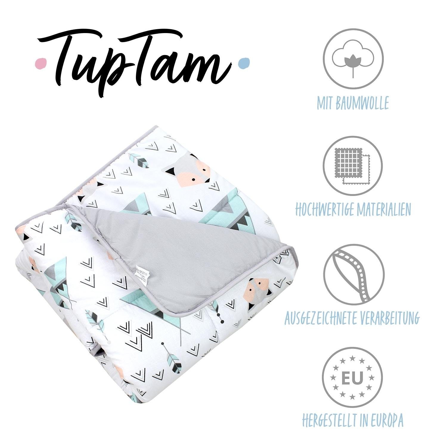 TupTam Spielmatte TupTam Baby Spielmatte Kinder Große Spieldecke Krabbeldecke 120 x 120