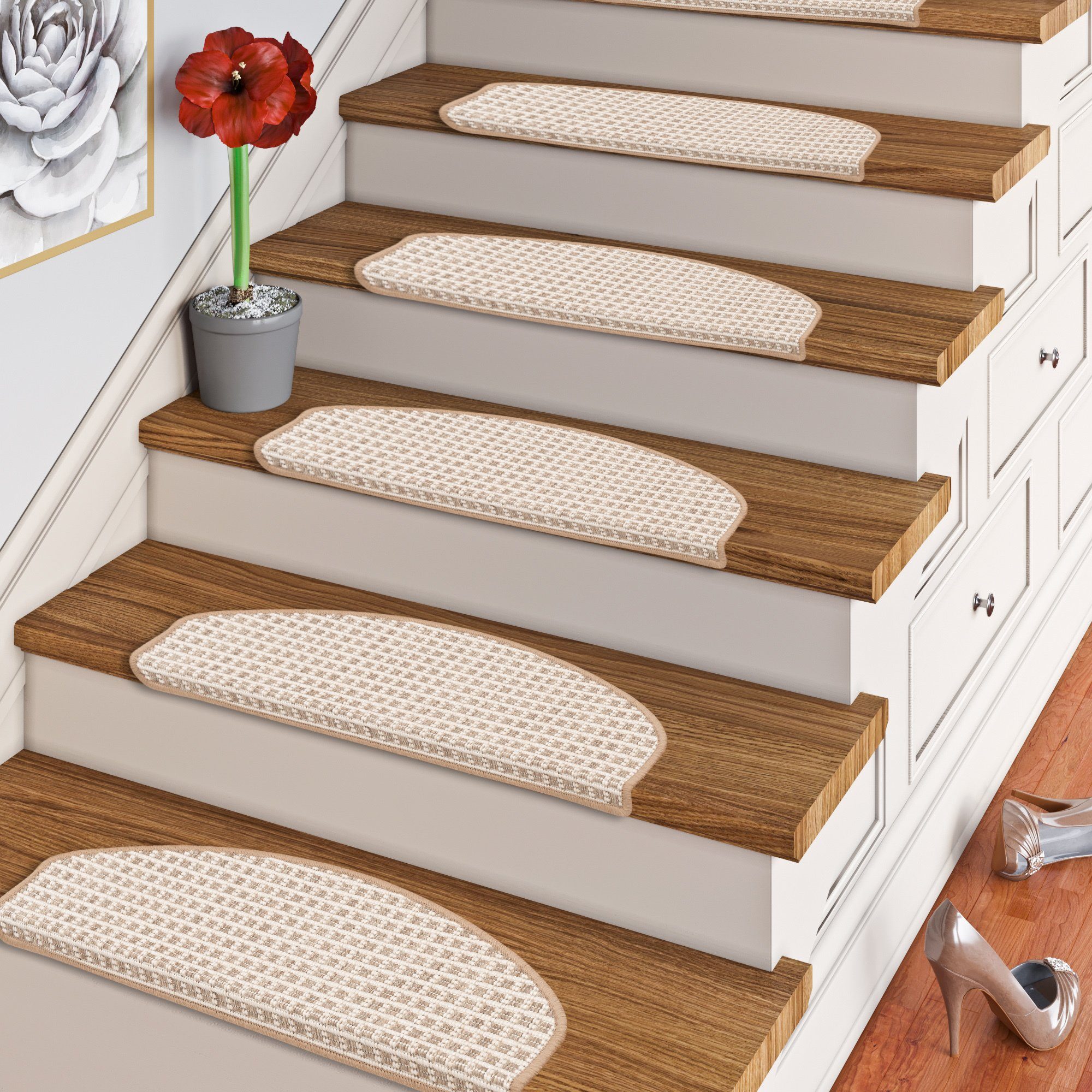 Pergamon Stufenmatte Stufenmatte Oslo 15er-Set, Halbrund, Höhe: 4 mm