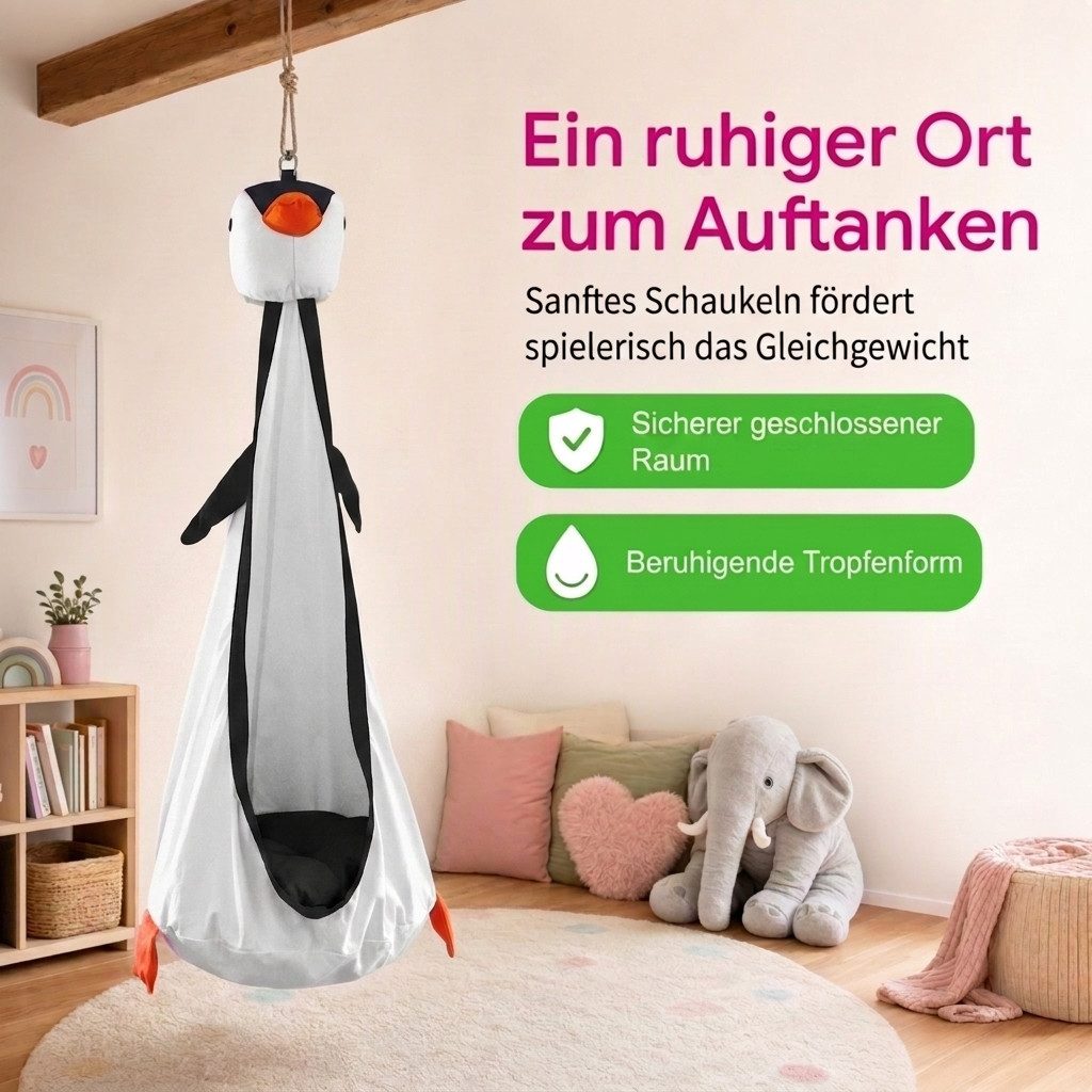 snuutje Familiensachen Hängehöhle Kinder Hängesessel Nestschaukel für das Kinderzimmer (2 Sitzkissen), ab 3 Jahren, 100 % Baumwolle, bis 80 kg, waschbar bei 30  – Bild 4 von 5