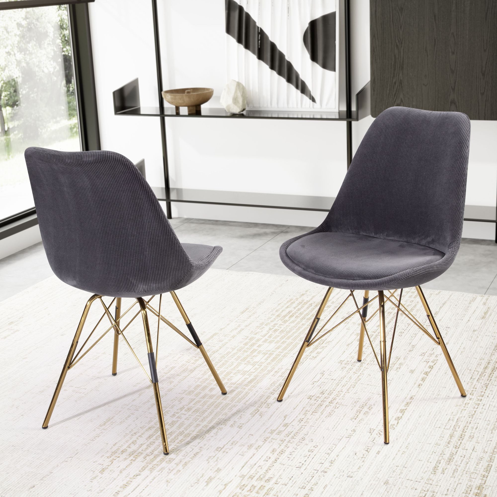 FINEBUY Esszimmerstuhl FB62543 (2er Set Stoff günstig online kaufen