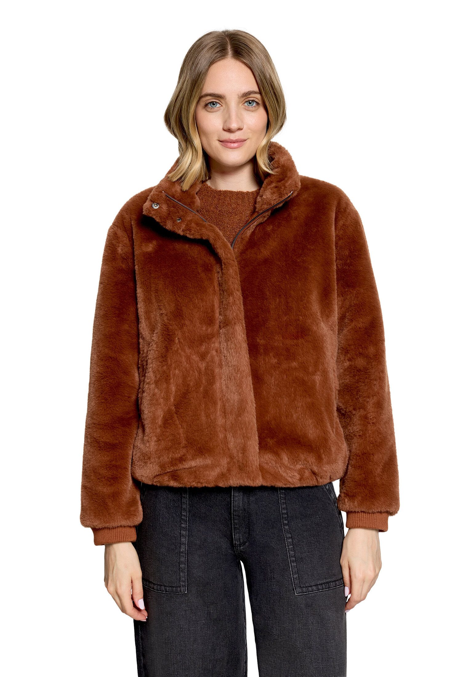 Betty&Co Fellimitatjacke Damen mit Taschen