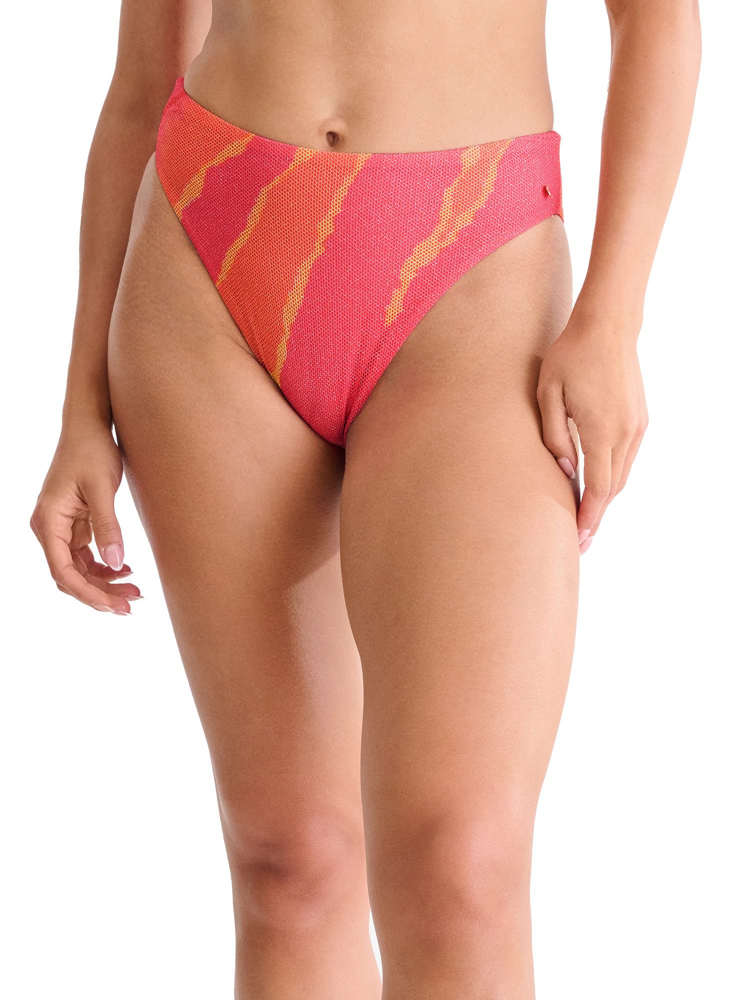 Lisca Bikini-Hose Bikini-Slip high-waist Atlantida (Stück, 1-St) taillenhohe Schnittform, Shimmer-Effekt & Netz Stoff