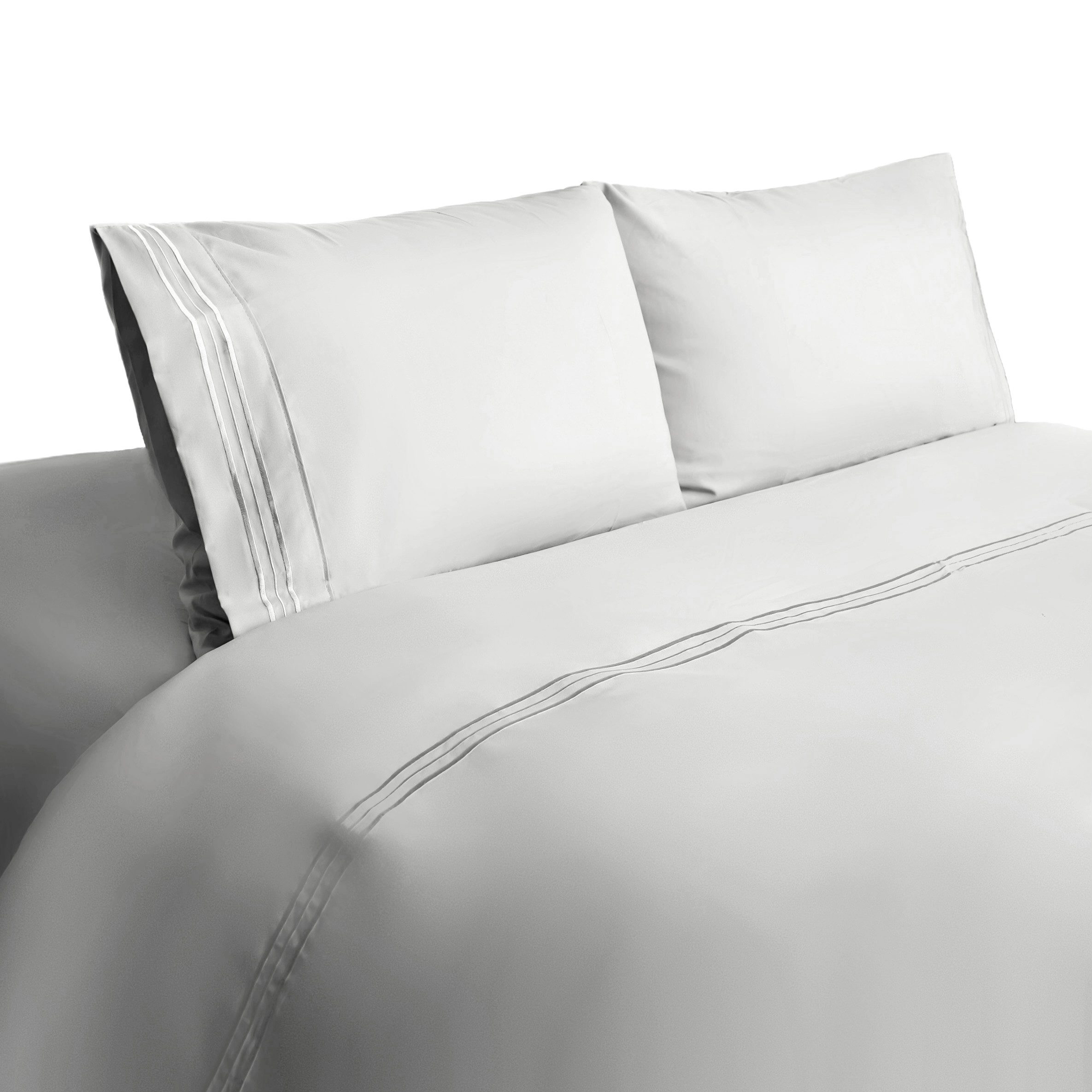 Almina Bettwäsche 200 x 220 cm mit 2 Kissenbezüge 50 x 70 cm - 4-teilig für 2 Personen, Polyester, 4 teilig, angenehmes Hautgefühl, mit Reißverschluss, 100% Polyester