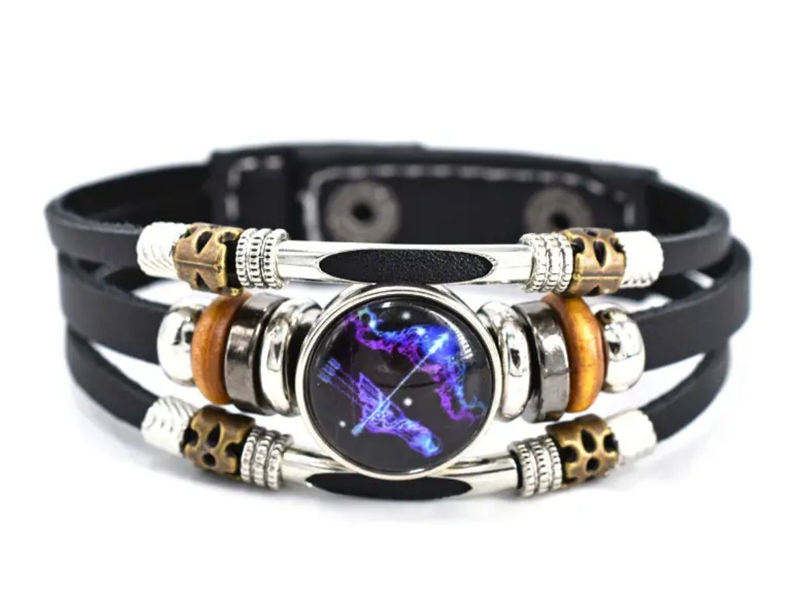 Stelby Armband mit Gravur Armband Sternzeichen Schütze mit 3D Gravur im Glas