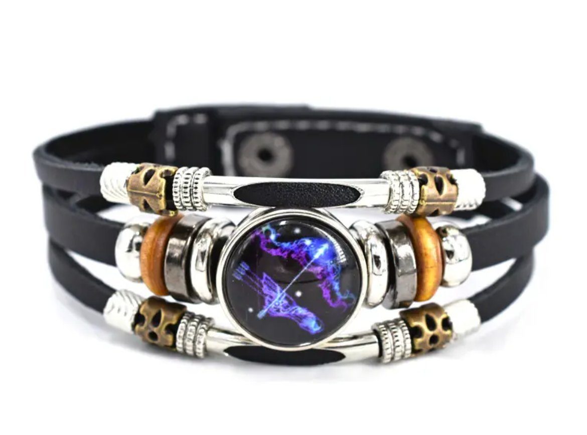Stelby Armband mit Gravur Armband Sternzeichen Schütze mit 3D Gravur im Glas (Weihnachtsgeschenk, Geburtstagsgeschenk, Valentinstaggeschenk, modern, minimalisti – Bild 3 von 5