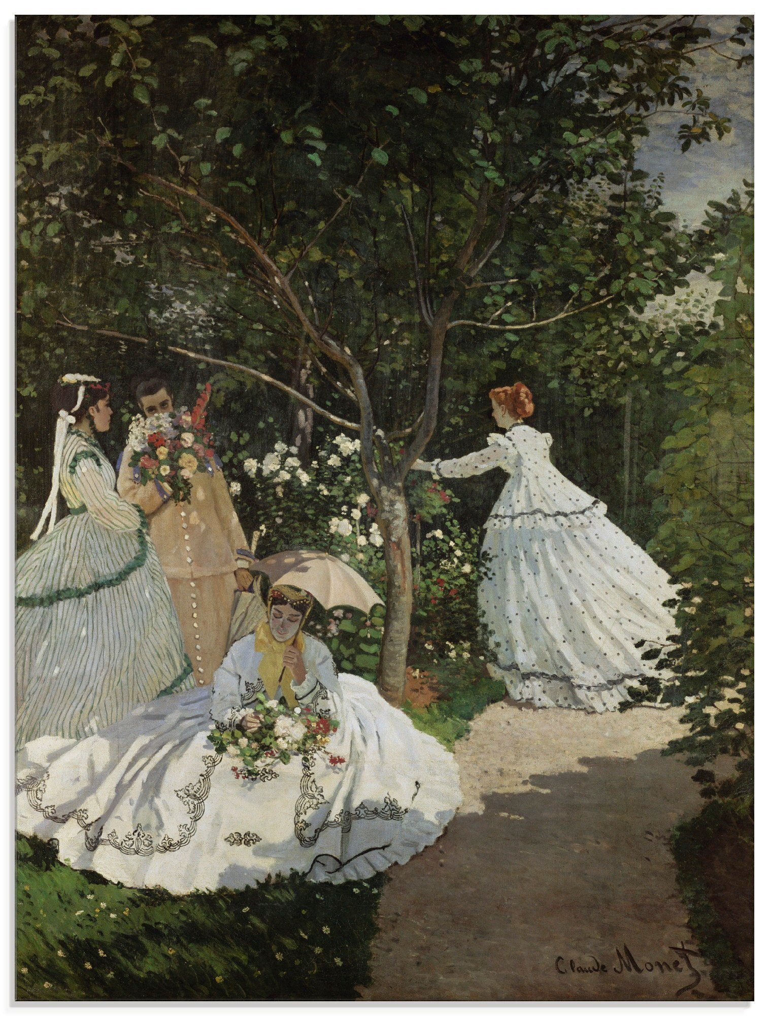 Artland Glasbild »Damen im Garten in Ville d'Avray. 1867«, Frau (1 Stück)-Otto
