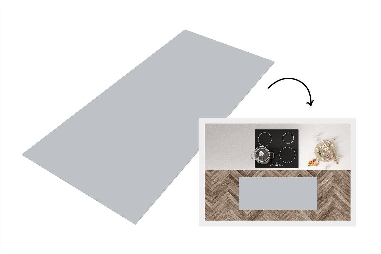 MuchoWow Küchenläufer Interieur - Grau - günstig online kaufen