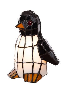 BIRENDY Stehlampe Birendy Tischlampe im Tiffany Style Pinguin 158 Motiv