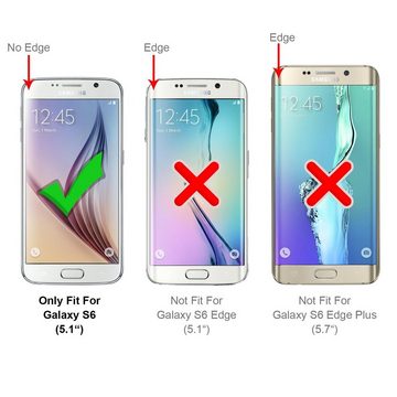 CoolGadget Handyhülle Transparent Ultra Slim Case für Samsung Galaxy S6 5,1 Zoll, Silikon Hülle Dünne Schutzhülle für Samsung S6 Hülle