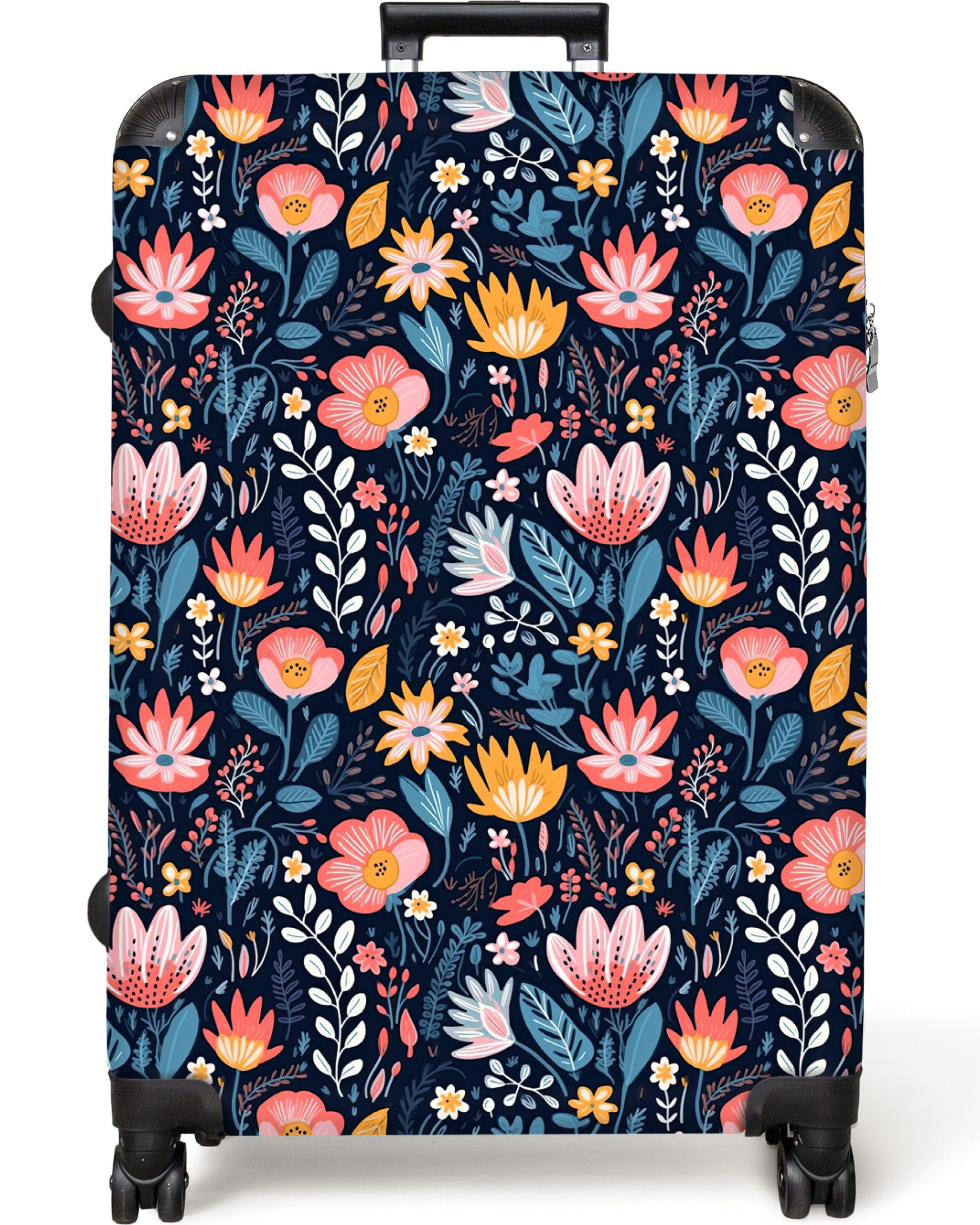 NoBoringSuitcases.com© Hartschalen-Trolley Blumen - Muster - günstig online kaufen