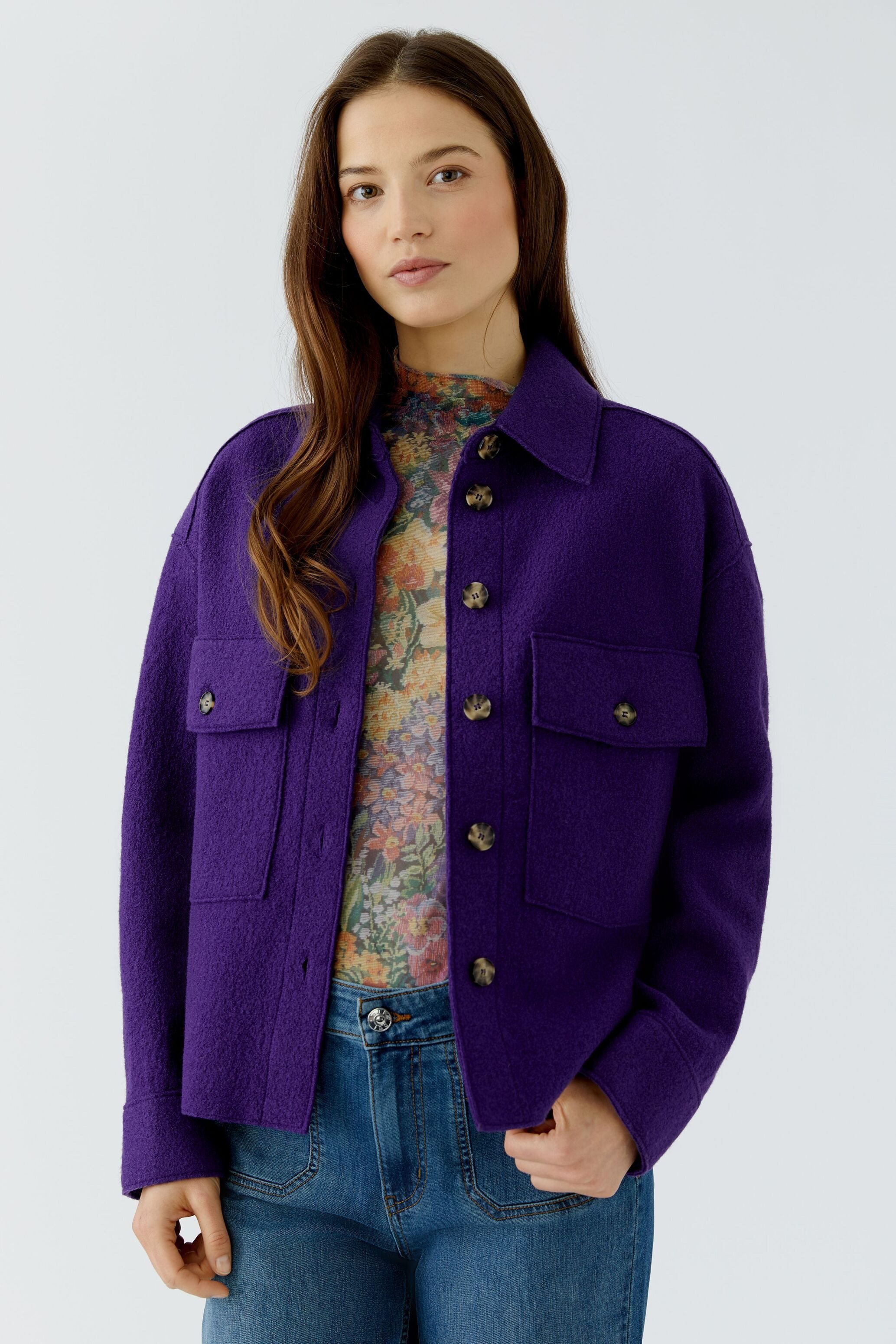 Oui Outdoorjacke Lässig geschnitten