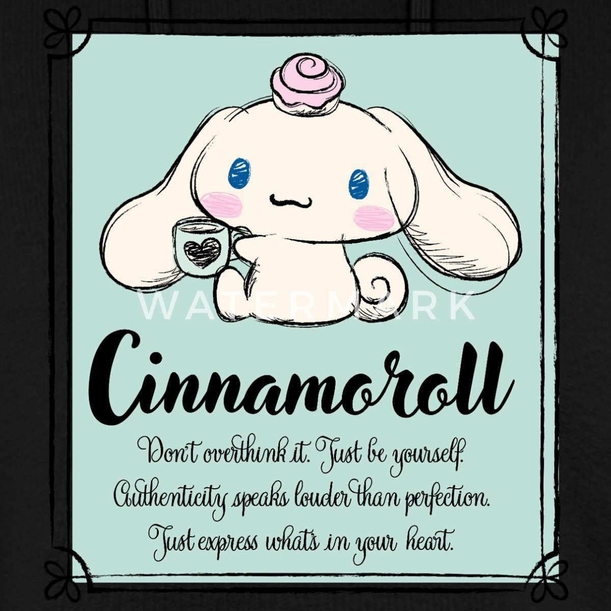 Spreadshirt Hoodie Cinnamoroll Just Be Yourself Frauen Boxy Organic Hoodie (1-tlg)