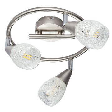 etc-shop LED Deckenleuchte, Leuchtmittel inklusive, Warmweiß, Farbwechsel, Kristall Decken Rondell Spot Lampe beweglich Dimmer