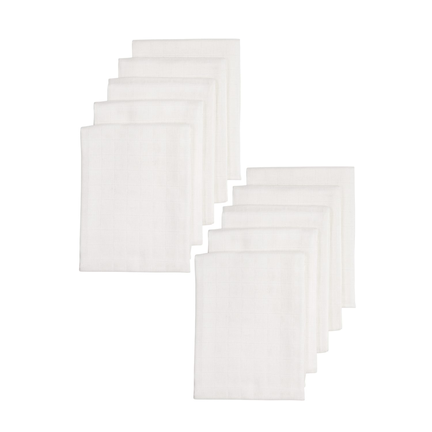 Meyco Baby Stoffwindeln White, 80x80cm - 10-Pack