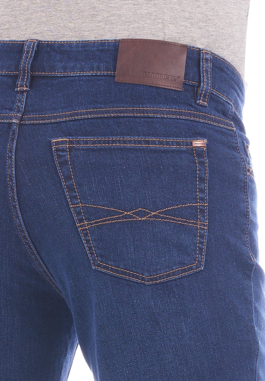 Paddock's Slim-fit-Jeans Herren Jeanshose Slim Night Stretch Stone Denim Hose Fit (4318) Pipe Ranger mit