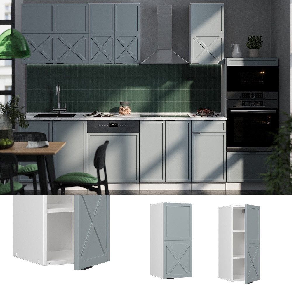 Vicco Hängeschrank Fame-Line, Hellblau-grau/Weiß, 30 cm (1-St)