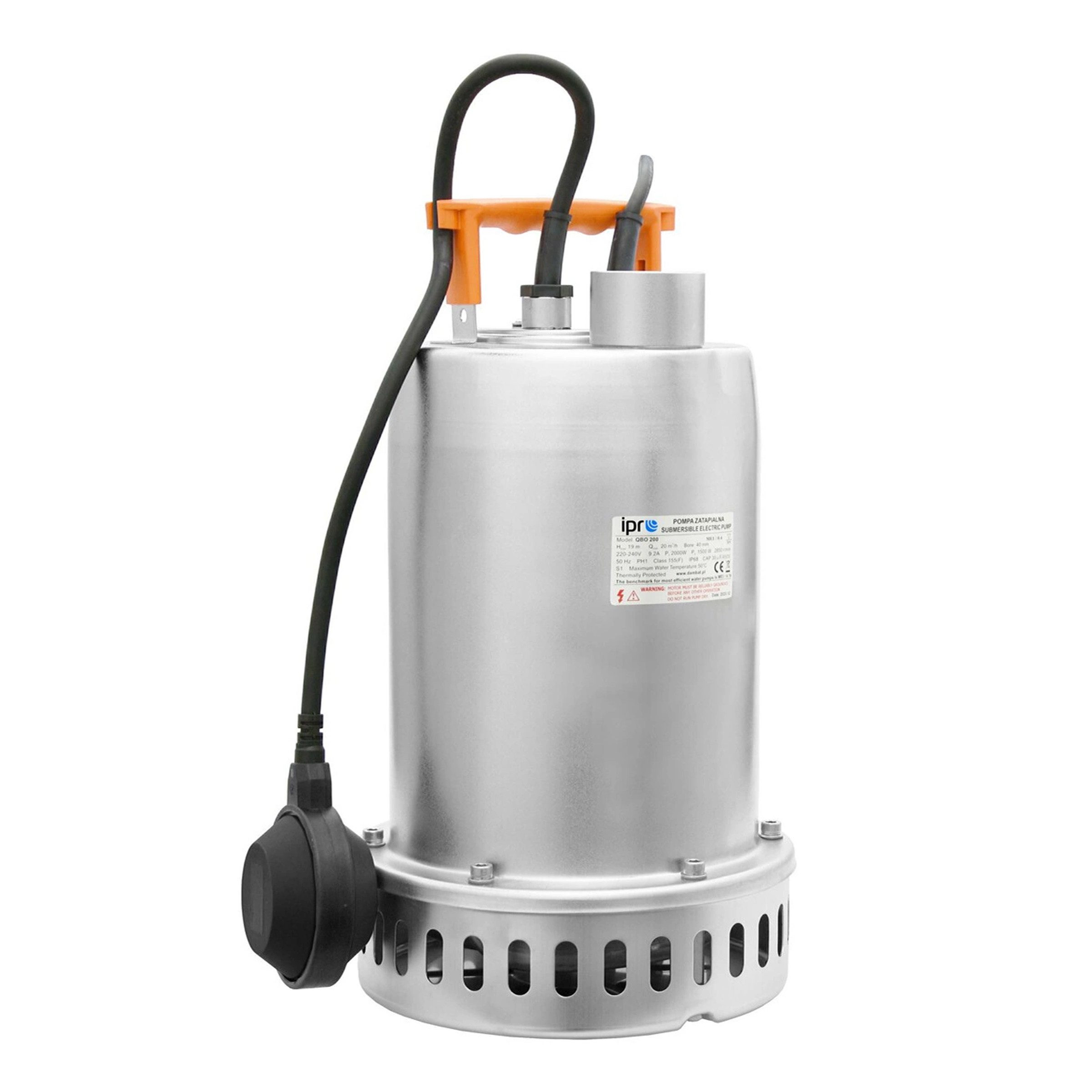 IBO Tauchpumpe IPRO QBO 200 – Tauchpumpe für sauberes und schmutziges Wasser, 230V (1-tlg)