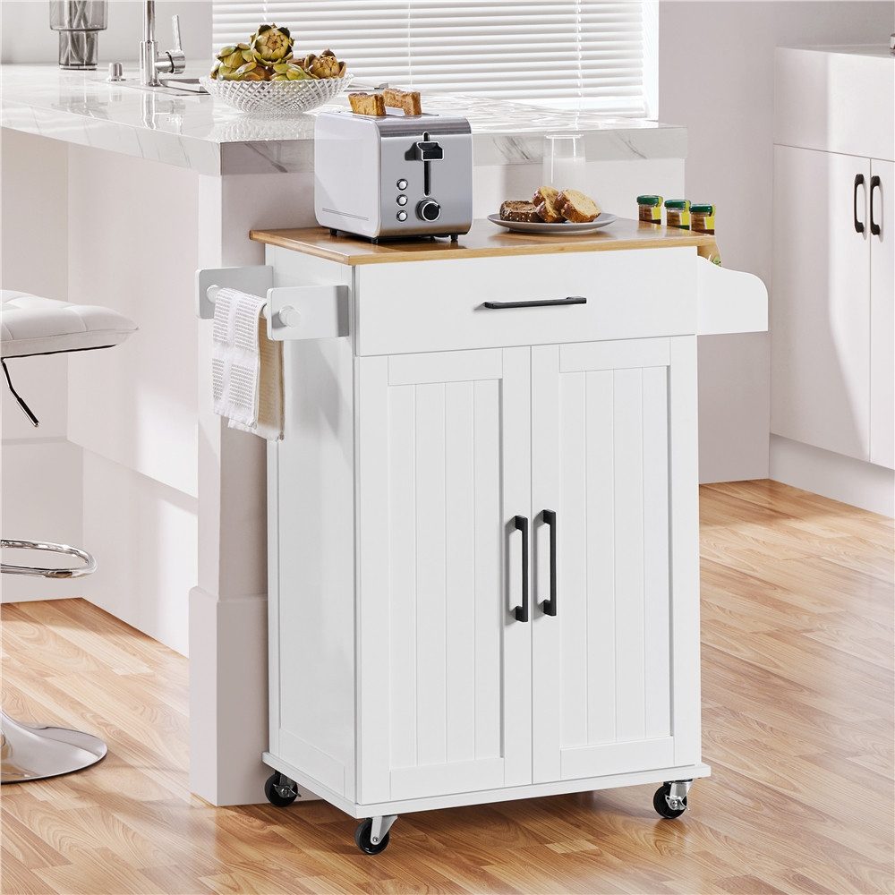 Yaheetech Küchenwagen, Servierwagen mit Schublade & 3 Schrank günstig online kaufen