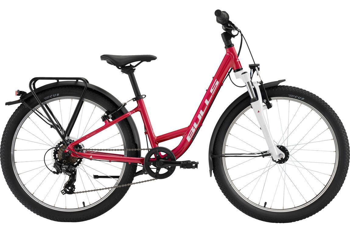 Bulls Kinderfahrrad Bulls Tokee Street 24'' 7 Gang outer Mädchen rot 2026, 7 Gang SHIMANO Tourney RD-TY300, Kettenschaltung