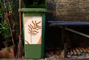 MuchoWow Wandsticker Sommer - Pflanze - Pastell (1 St), Mülleimer-aufkleber, Mülltonne, Sticker, Container, Abfalbehälter