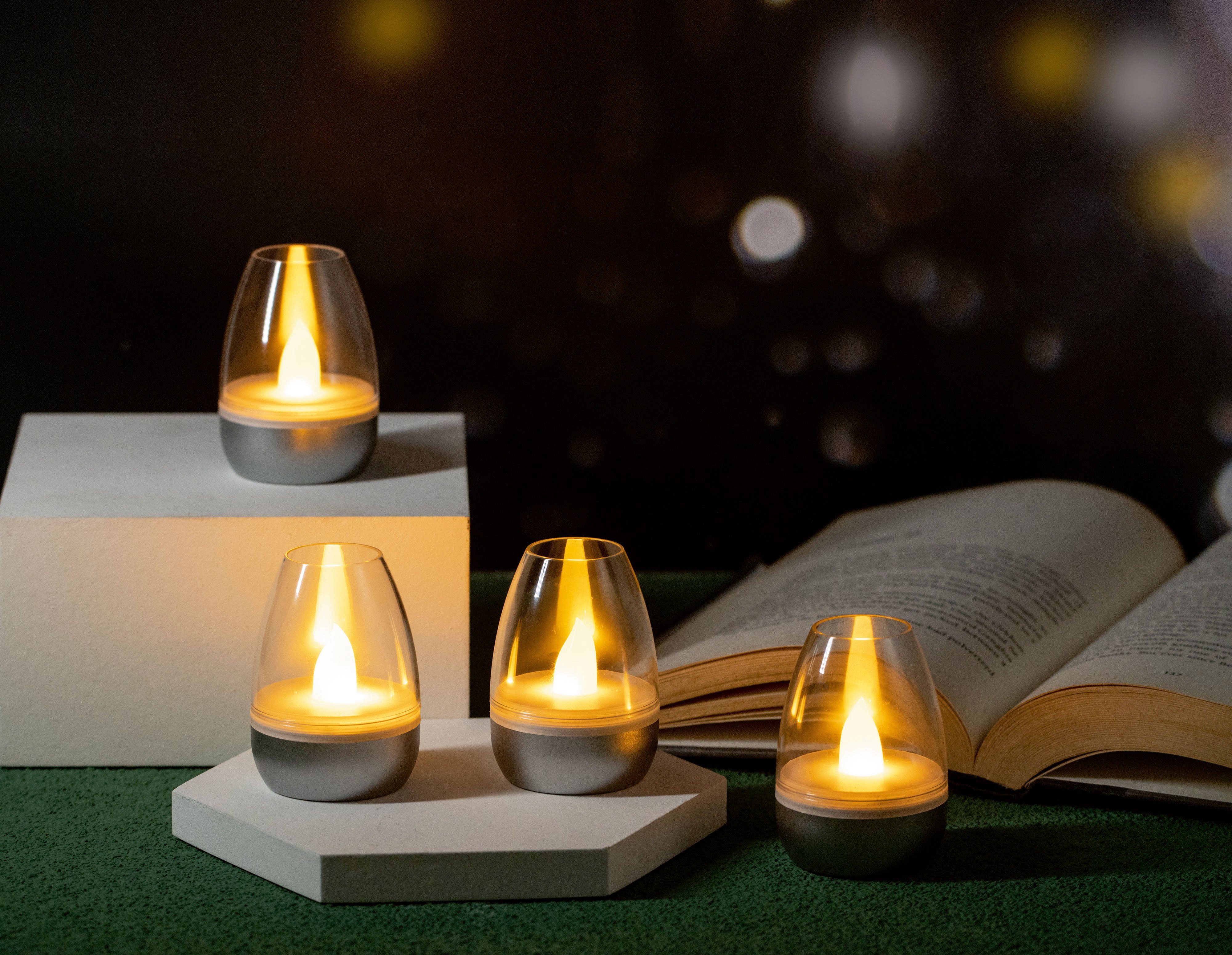 Northpoint LED Dekolicht LED Akku Lounge Lights Kabellos für Innen und Außen RGBW Flackereffekt – Bild 4 von 5