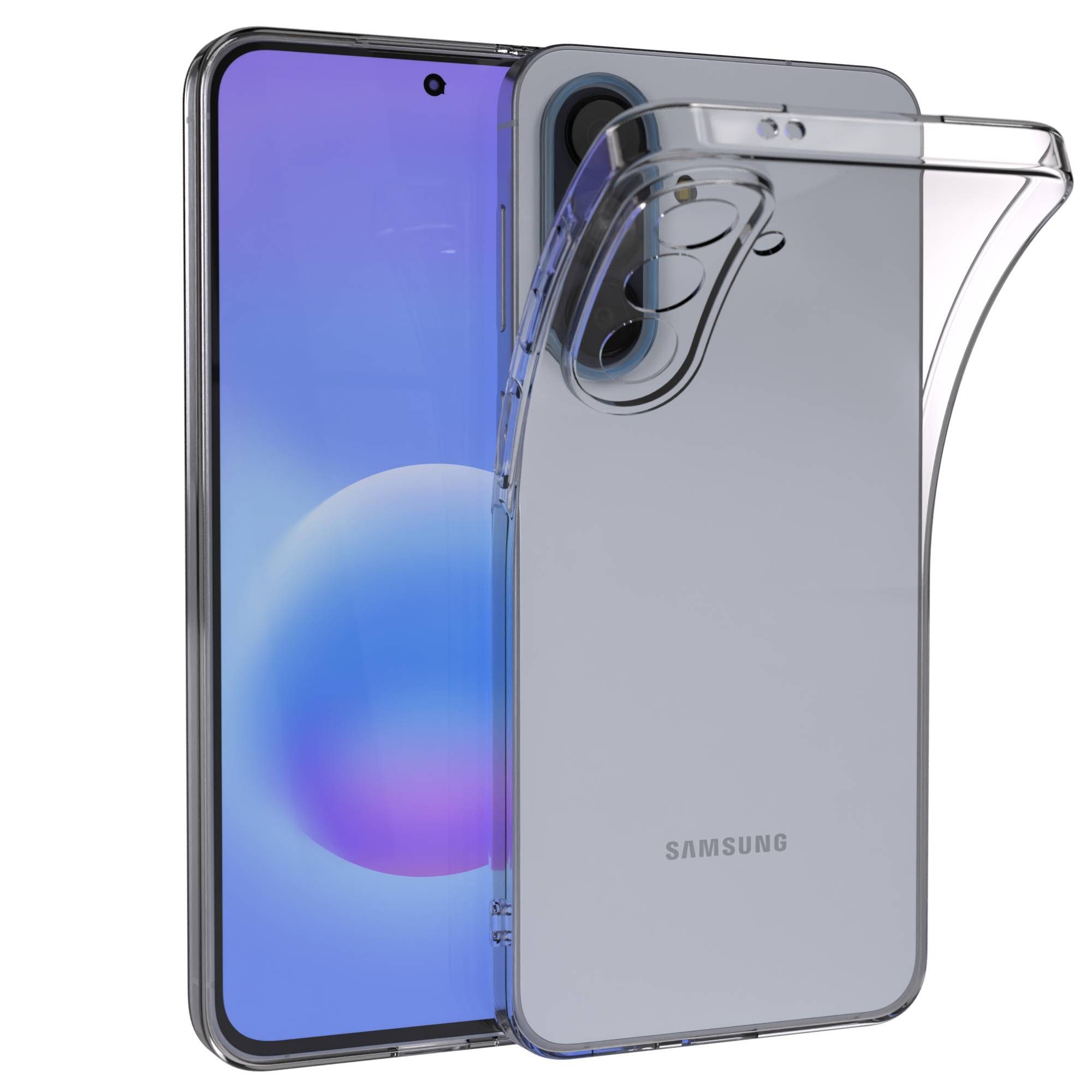 EAZY CASE Handyhülle Slimcover Clear für Galaxy A17, A37 & A57 6,7 Zoll, durchsichtige Hülle Ultra Dünn Silikon Backcover TPU Telefonhülle Klar