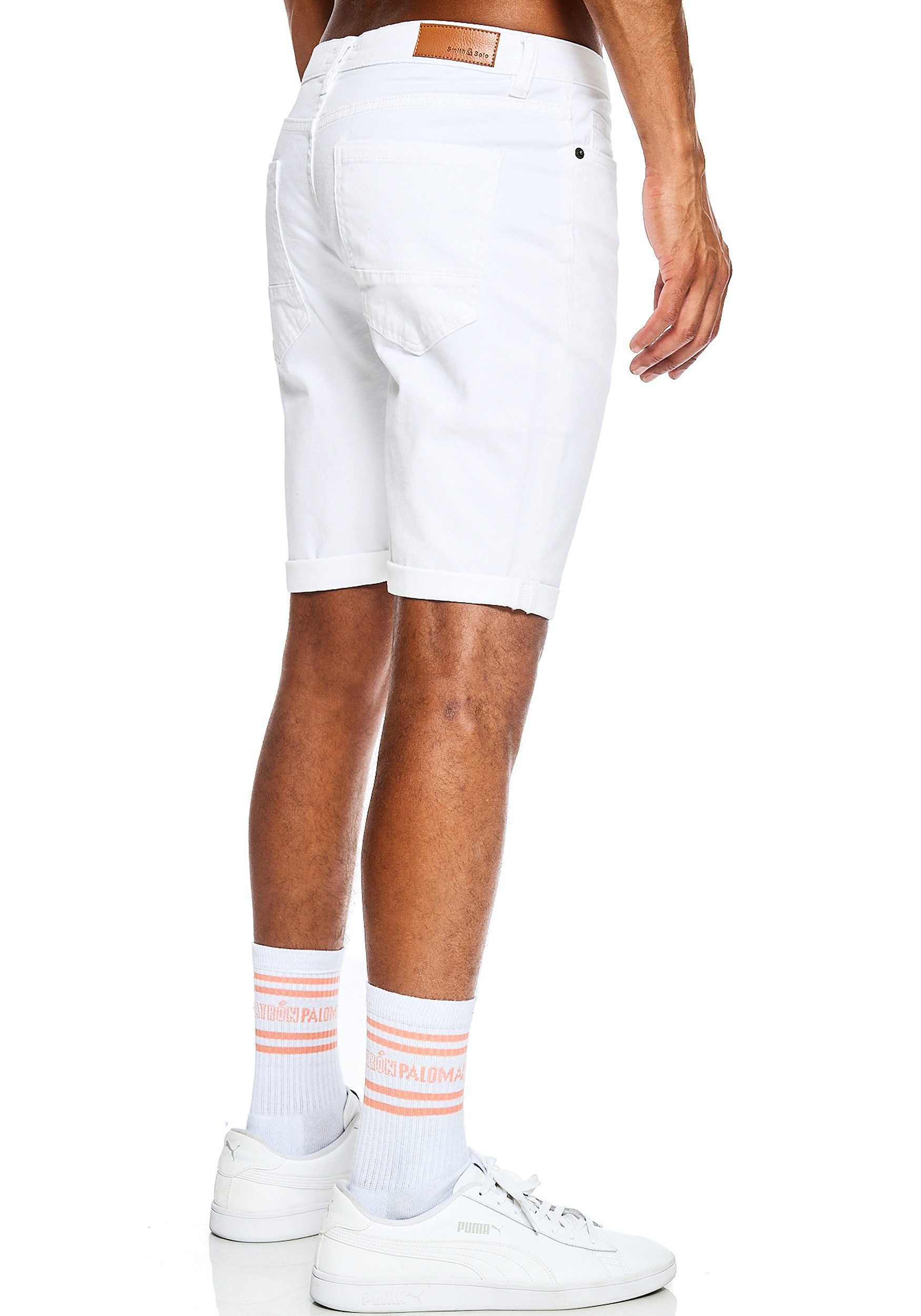 Smith & Solo Jeansshorts Herren, kurze Hosen Männer, Shorts 5-Pocket Style