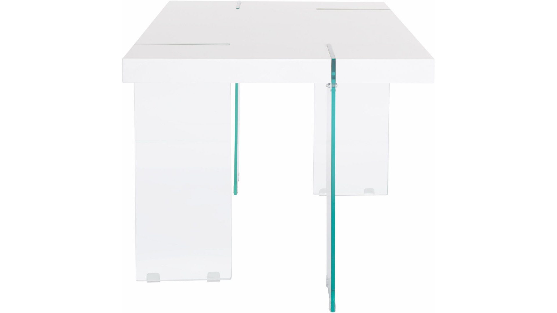 loft24 Esstisch Triton, Plankenoptik, modernes Design mit Gestell aus Glas