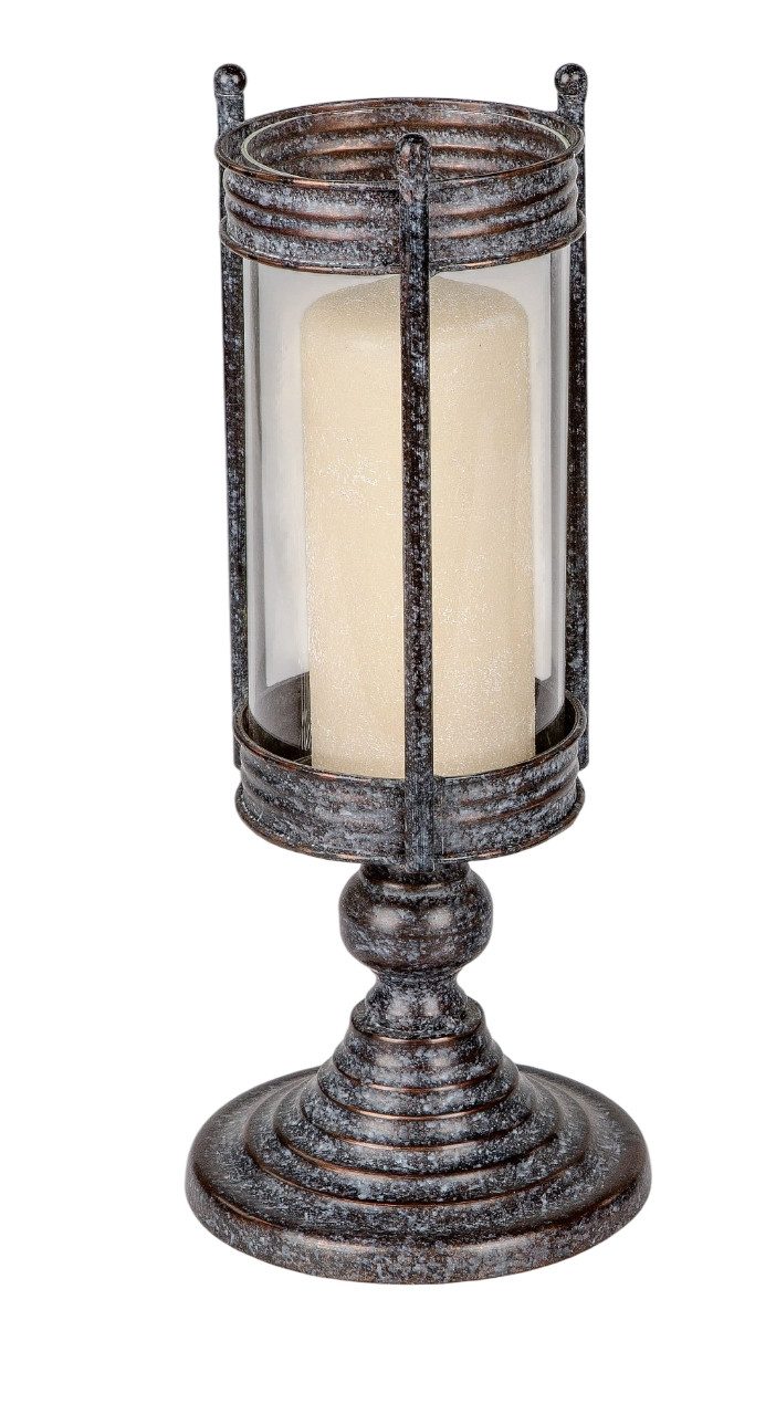 formano Windlicht Kerzenvase aus Metall und Glas