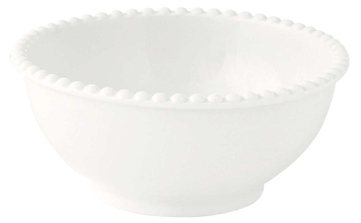 EasyLife Müslischale Tiffany, Porzellan, Spülmaschinengeeignet, Weiß, Motiv: Punkte