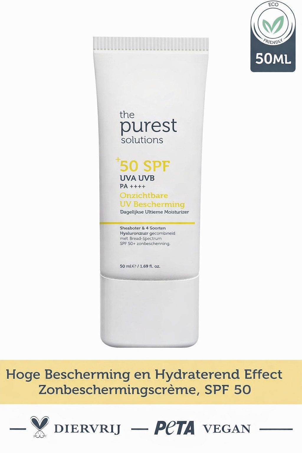 The Purest Solutions Sonnenschutz Reinste Lösungen Unsichtbarer UV-Schutz Feuchtigkeitscreme SPF 50+ (50