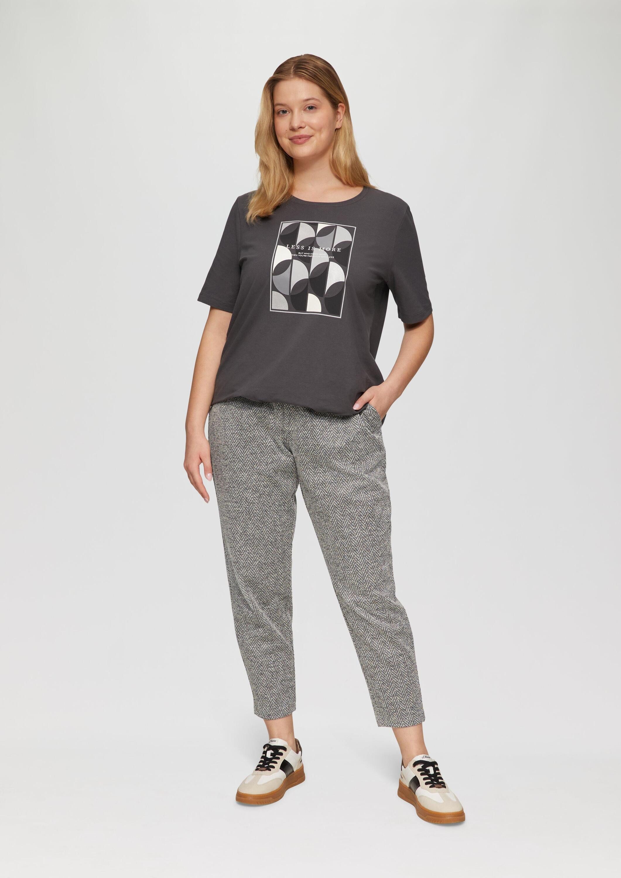 s.Oliver 7/8-Hose Hose Elastische Jogpants mit Muster günstig online kaufen