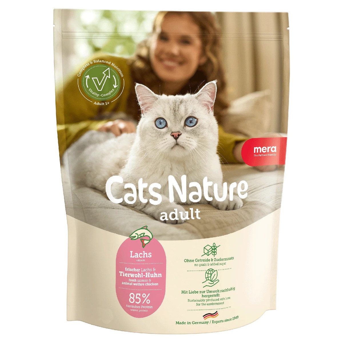 Mera Nature Sensitive Adult Lachs 400 g, Trockenfutter für: Katze