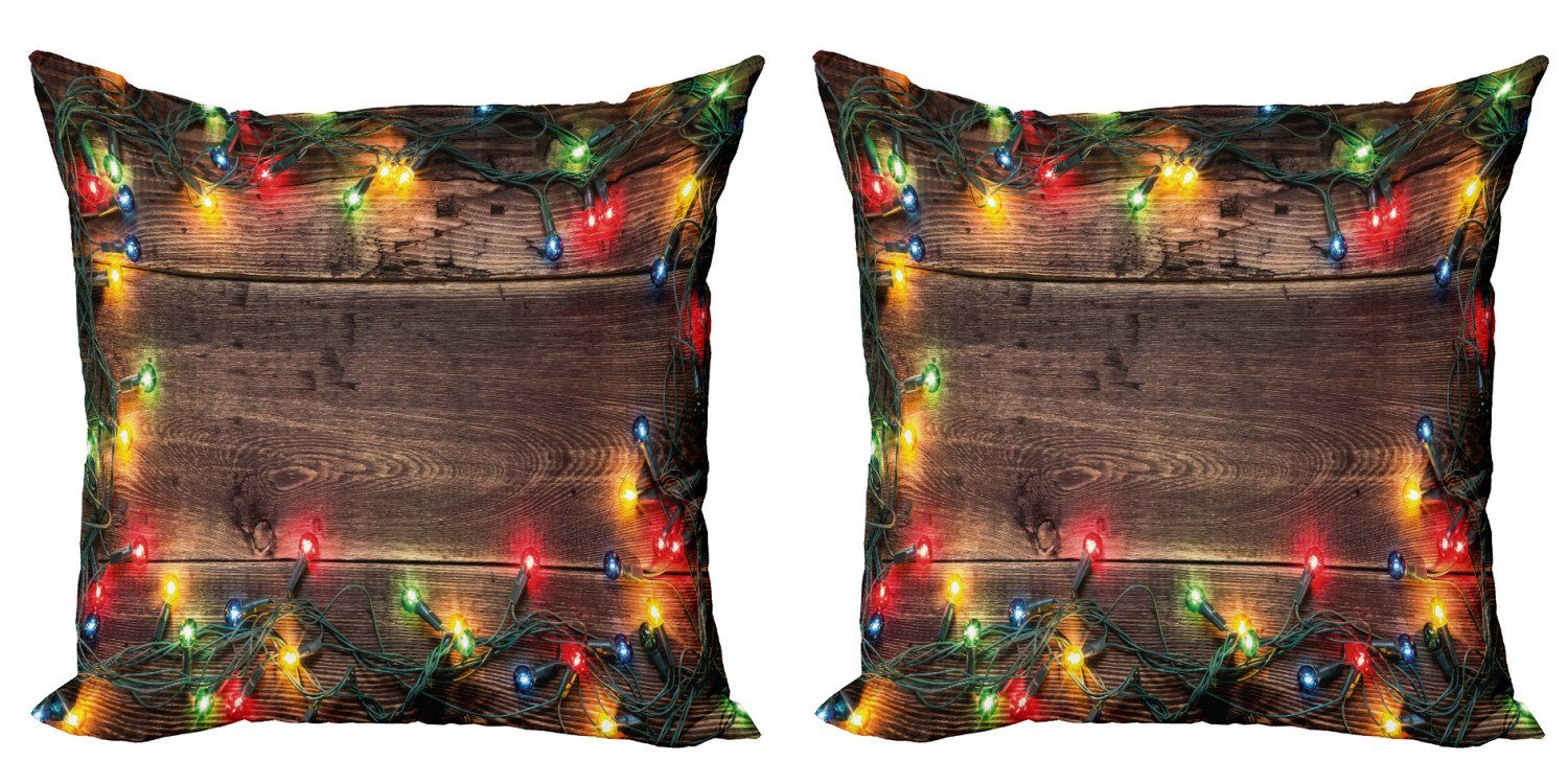 Kissenbezüge Modern Accent Doppelseitiger Digitaldruck, Abakuhaus (2 Stück), Weihnachten Landschaft | Kissenbezüge