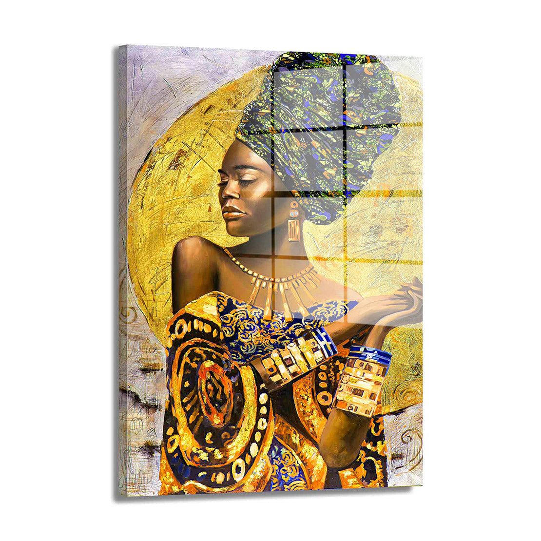 Artedinoi Acrylglasbild Afrikanische Frau African Beauty Acrylglas Wandbild Bild Wanddeko Wohn