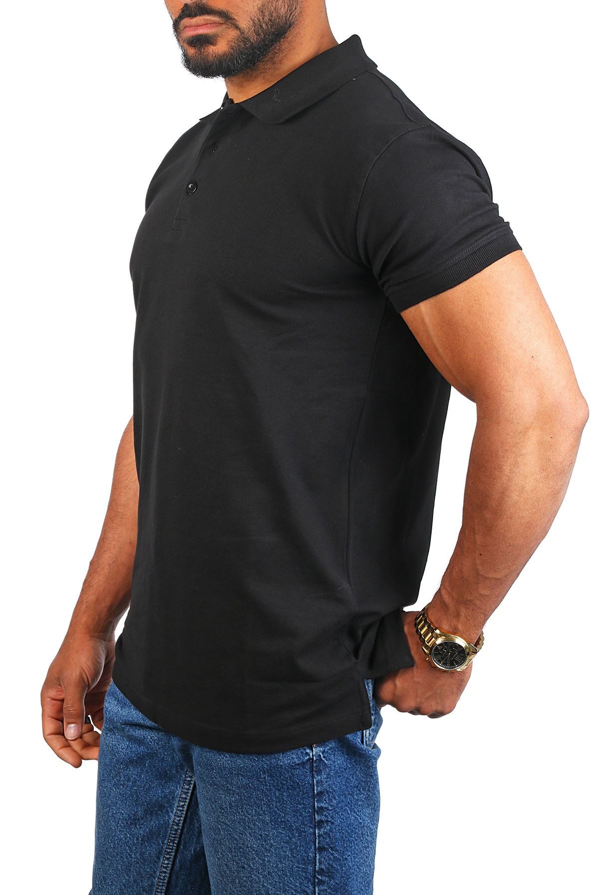 Young & Rich Poloshirt Herren Uni 1002 Größe S bis 9XL! unifarben regular fit