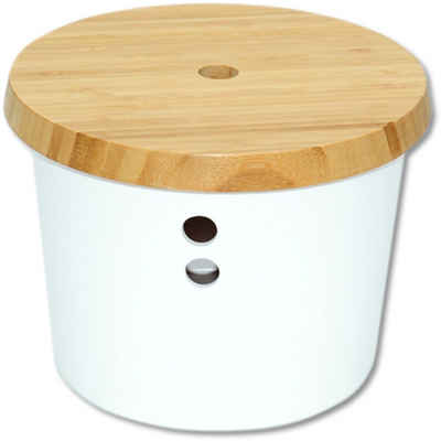 KESPER for kitchen & home Vorratsdose, Holz, Kunststoff, (1-tlg), mit Deckel aus Bambus FSC