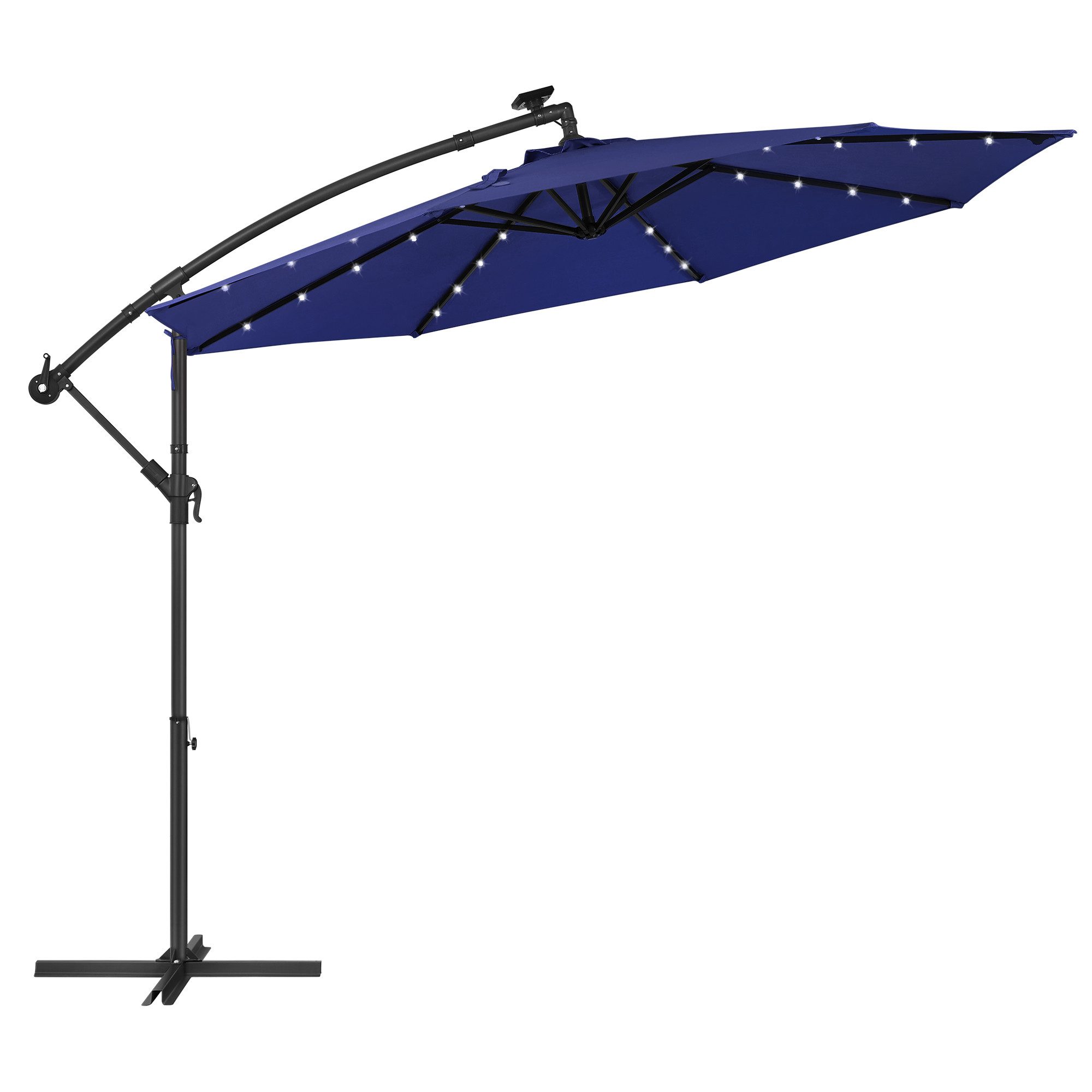 SONGMICS Sonnenschirm, Ø 300 cm,LED-Solar-Beleuchtung,UPF 50+,mit günstig online kaufen