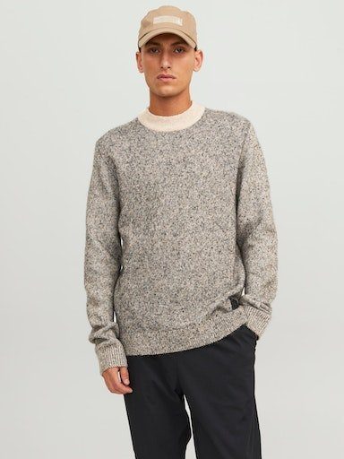 Jack & Jones Rundhalspullover JCOSPACE KNIT MOCK NECK SN Peyote