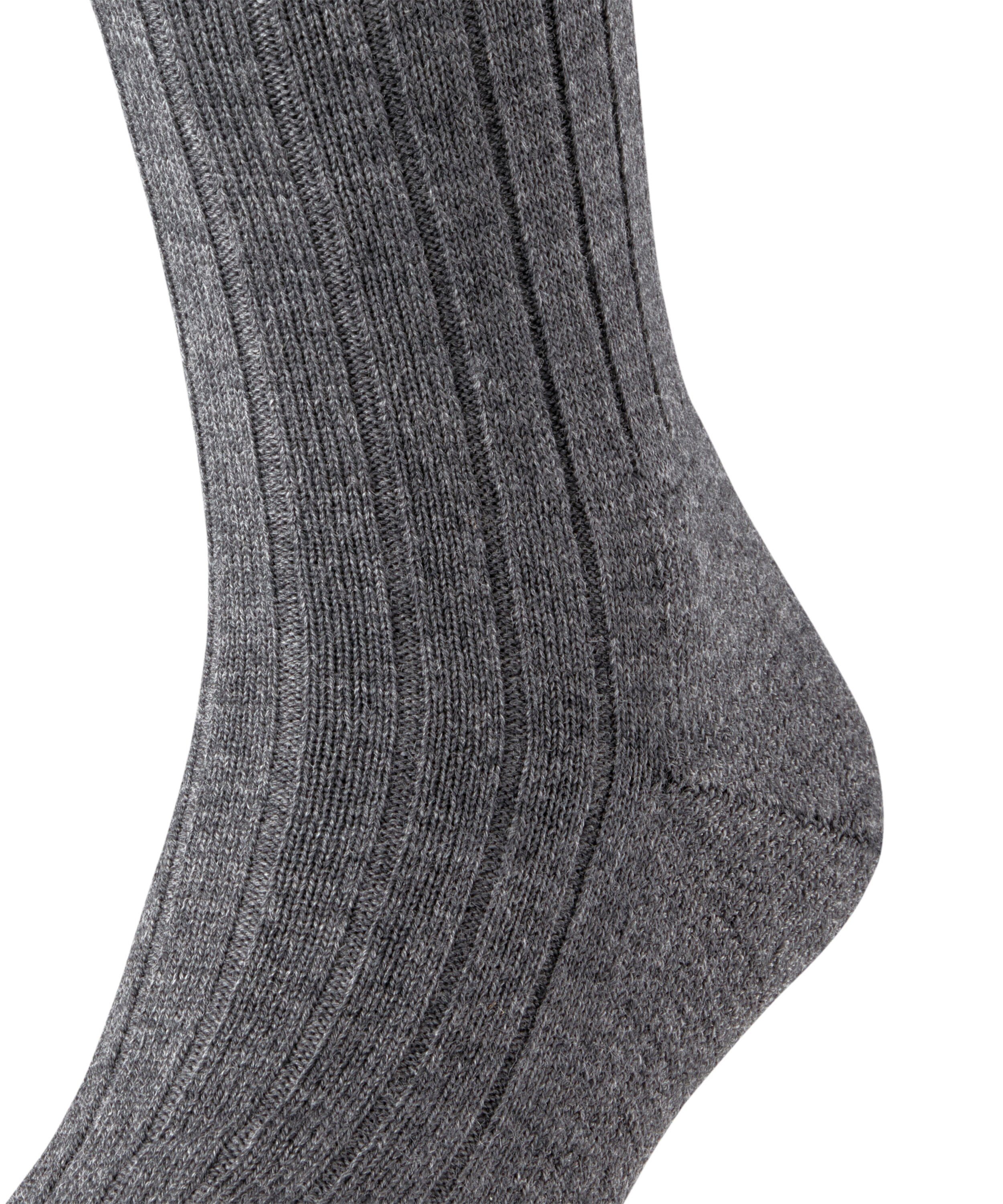 (1-Paar) (3070) Schuh grey mit Sohlenpolsterung im dark FALKE Teppich Kniestrümpfe