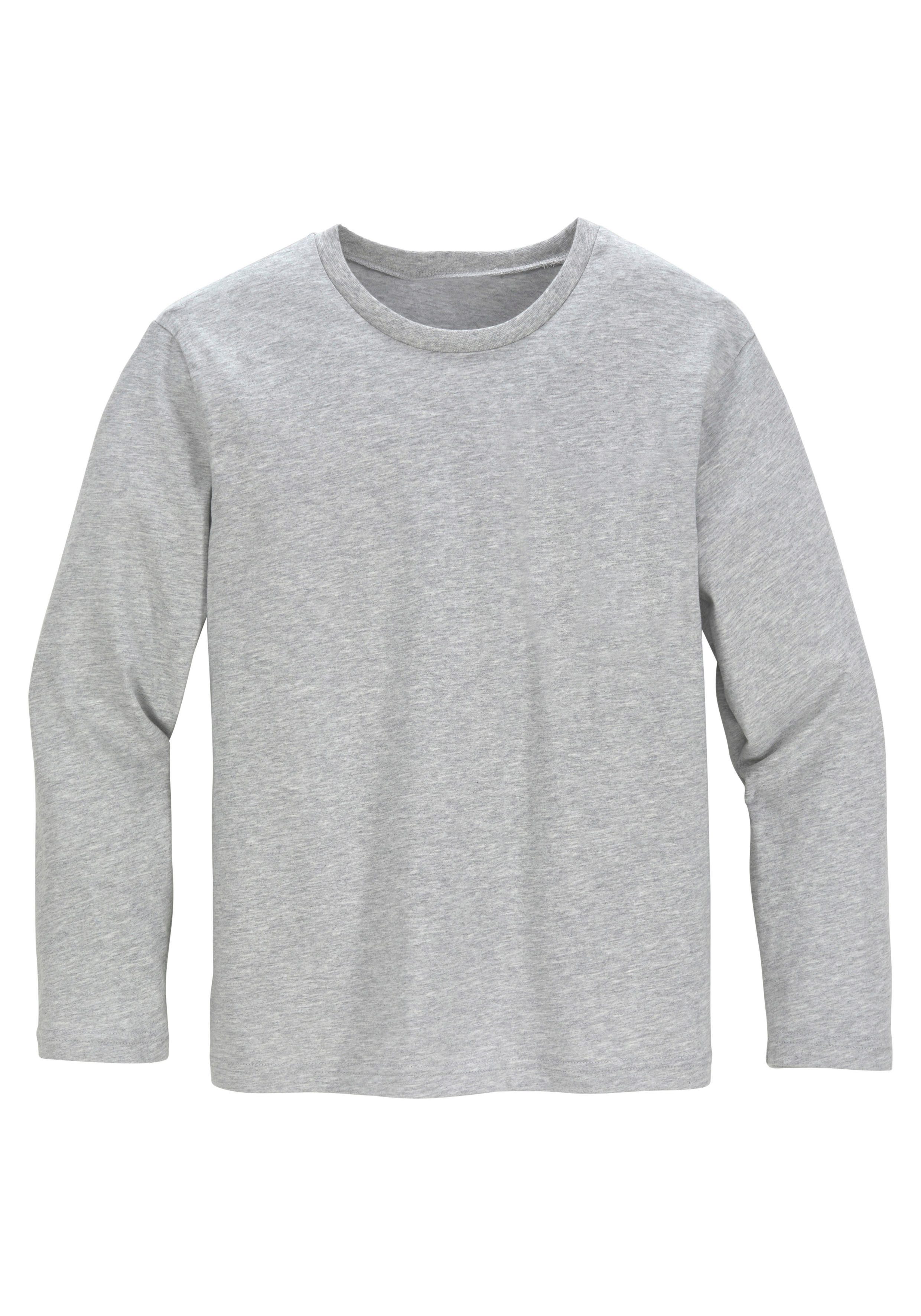 le jogger® Pyjama (Packung, 4 tlg., 2 Stück) Schlafanzug in langer Form, Hose 1x uni und 1x kariert